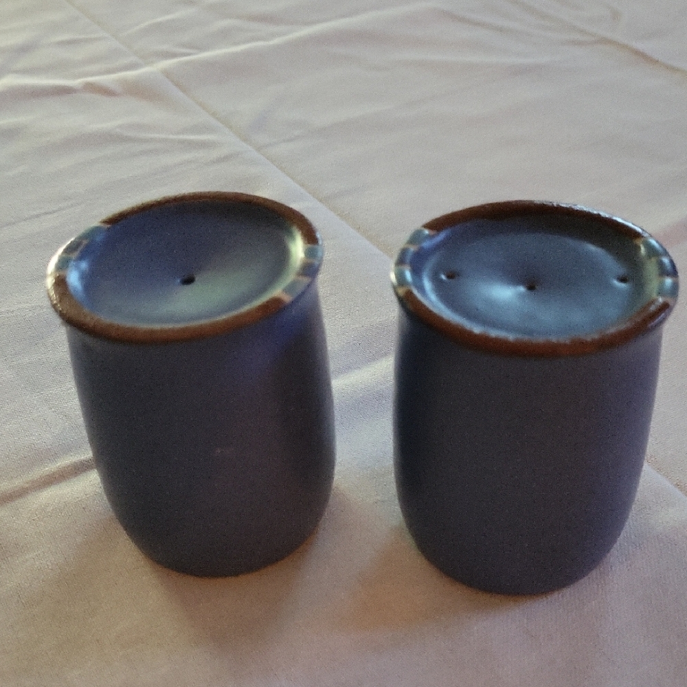 DANSK Mesa Blue Ceramic Salt and Pepper Shakers